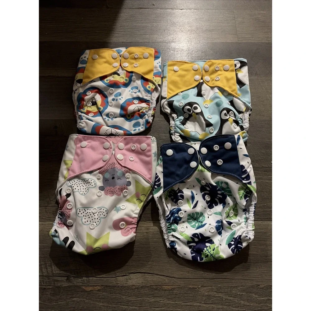 4 Brand New Cloth Diapers One Size